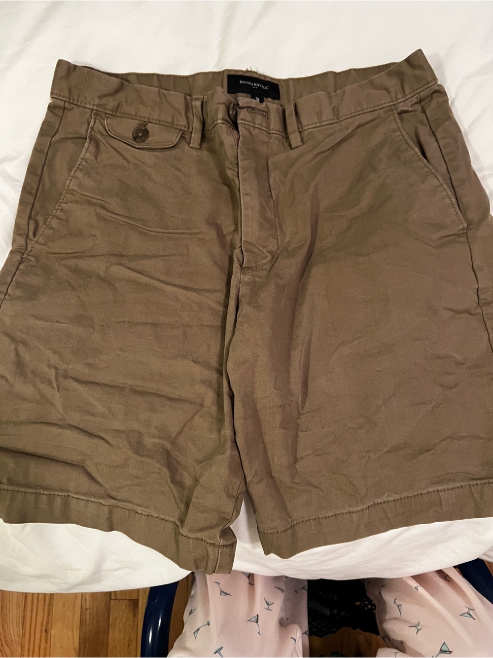 Banana Republic size 31 Men's Olive/Tan Casual Shorts